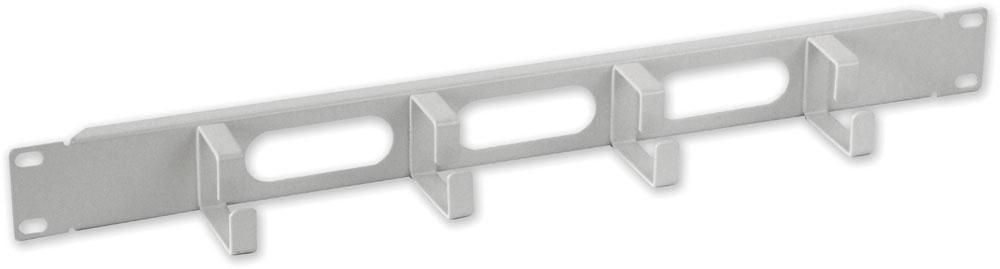 Pannello Passacavi 4 Anelli Corti 3 Fori 1U Grigio