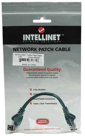 Cavo di rete Patch CCA Cat. 5e Verde UTP 0,5 mt