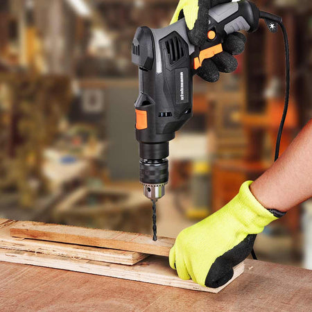 Valigetta Attrezzi 35pz Fai da Te con Trapano Elettrico a Percussione 710W 0-3000rpm