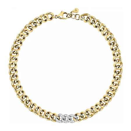 Collana MORELLATO donna Unica dorata pavé - 42 cm