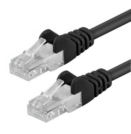 Cavo di rete Patch in CCA Cat. 6 Nero UTP 0,5 mt