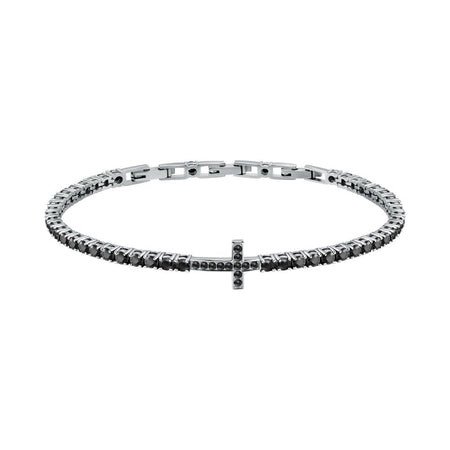 Bracciale MORELLATO uomo Tennis argento 925 / pietre nere