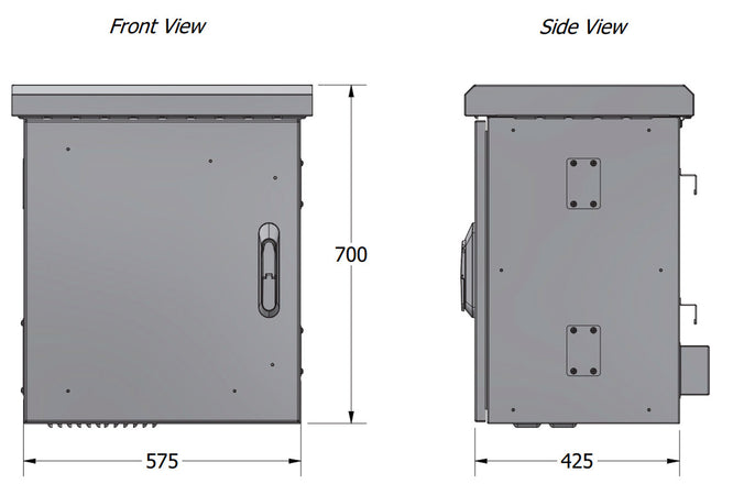 Armadio Rack 19'' Fissaggio a Palo P 425 mm IP66 Maxi