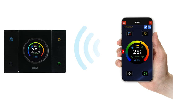 Tekla T44 Cronotermostato WiFi Smart Connesso Rilevatore Umidità Ambiente Grigio