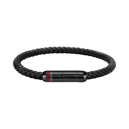 Bracciale SECTOR uomo Bandy pelle / acciaio nero