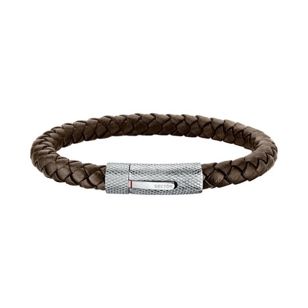 Bracciale SECTOR uomo Bandy pelle marrone - 20 cm