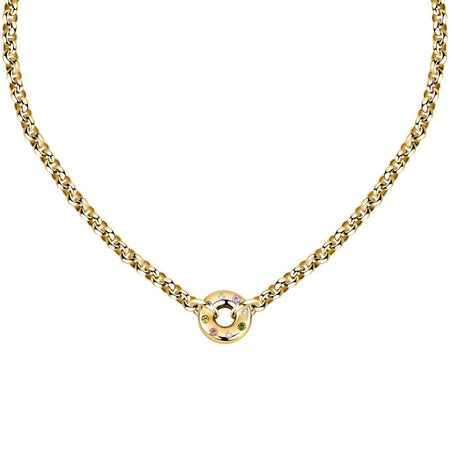 Collana MORELLATO donna Bagliori acciaio dorato / cristalli
