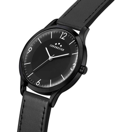 Orologio CHRONOSTAR uomo Retro tempo pelle nero