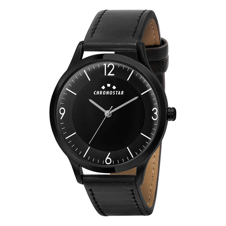 Orologio CHRONOSTAR uomo Retro tempo pelle nero