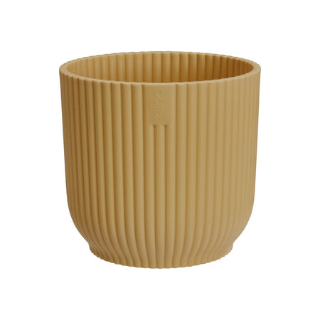 Vaso "Vibes Fold Round" in plastica riciclata, per esterno, stile moderno