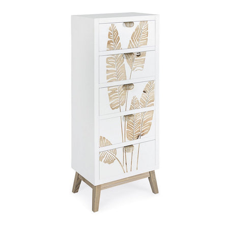 Cassettiera "Folium" con struttura in abete e mdf, 45 x 30 x109.5h cm