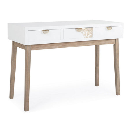 Consolle "Folium" struttura in abete e MDF con 3 cassetti per interni