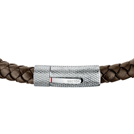 Bracciale SECTOR uomo Bandy pelle marrone - 22 cm