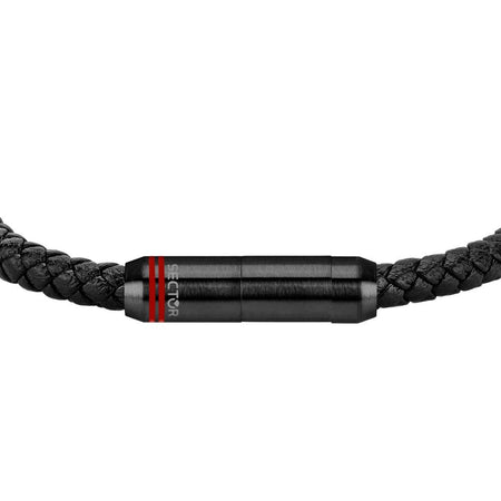 Bracciale SECTOR uomo Bandy pelle / acciaio nero