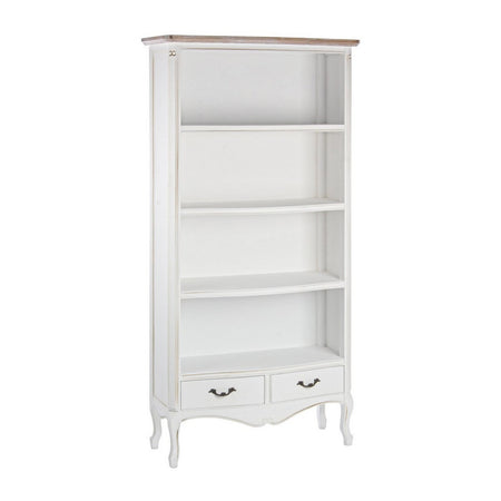 Libreria "Justine" struttura in legno paulownia colore bianco per interno