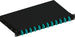 Cassetto Ottico 19'' Scorrevole con 12 Bussole SC Duplex Multimodale OM3 Nero
