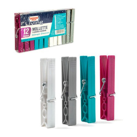 DOMOLIVING Mollette bucato Large Colori assortiti 12pz