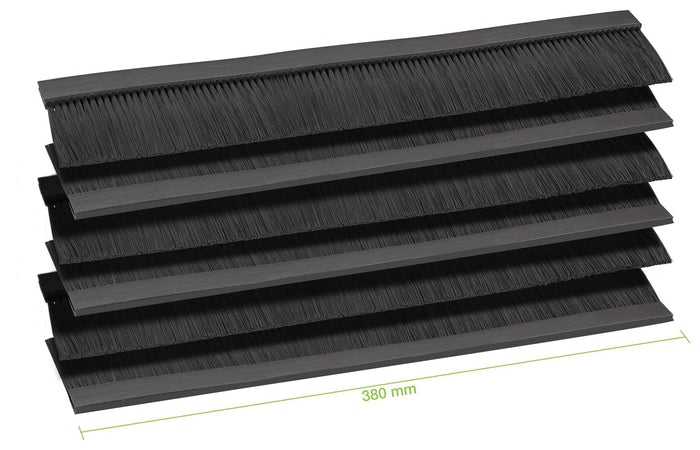 Sei Spazzole Ingresso Cavi per Armadio Rack 380 mm