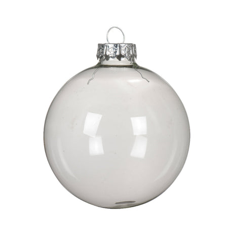 Palline in vetro per albero di natale trasparente decorazione natalizia