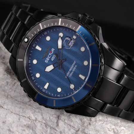 Orologio SECTOR uomo serie 450 datario acciaio nero