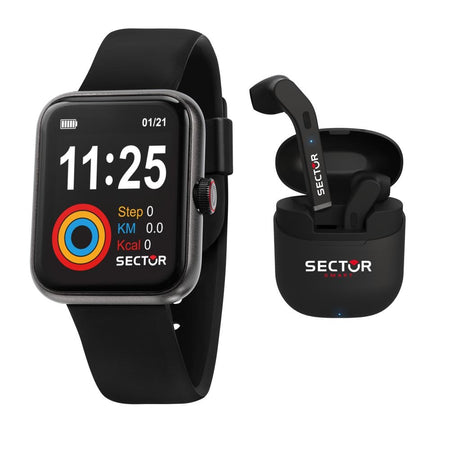 Smartwatch SECTOR S-03 gomma nero con cuffie