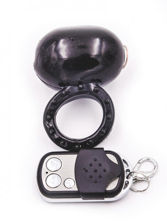 Cock ring vibrante con telecomando Nero