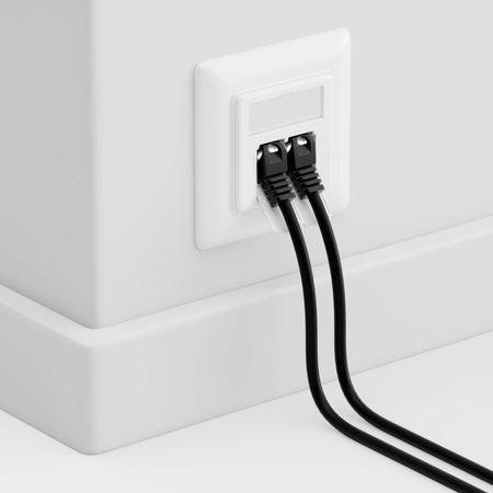 Presa a Muro Esterna 2xRJ45 Cat.6 FTP Bianca da incasso