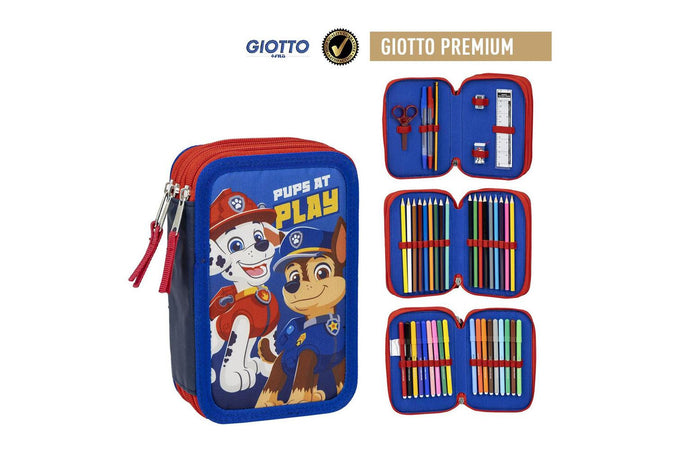 Paw Patrol Astuccio 3 Zip colori Giotto
