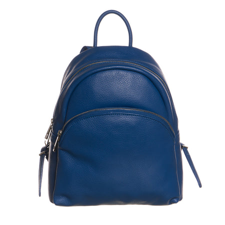 Zaino Piano - Zaino Blu In Vera Pelle