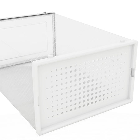 Set 6 Scatole Portascarpe Impilabili Salvaspazio Trasparente 33.5x23x14.5cm