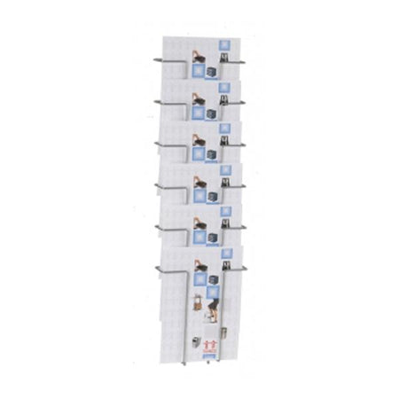 Twinco Wall Literature Holder 6 Compartments A4 Silver - 5140-8