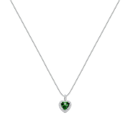 Pendente MORELLATO donna Tesori arg. 925 - cuore smeraldo