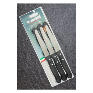 Set coltelli Marietti 1860 24RBV6N RIVETTATA Lama dentata Nero