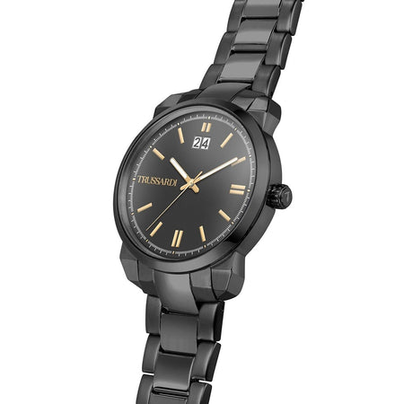 Orologio TRUSSARDI uomo T-city data acciaio brunito