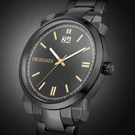 Orologio TRUSSARDI uomo T-city data acciaio brunito