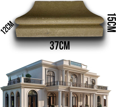 €14,99pz-***-STOCK-***-Fregio-capitello-cimasa-per-esterno-in-xps-resinati-37x15x12cm-PDB12