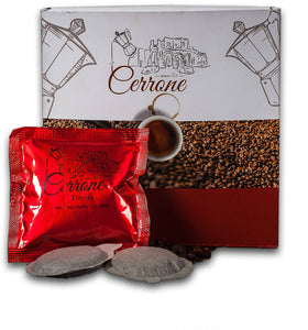 150 Cialde Caffè compatibili ESE 44mm Miscela Decisa 50% Arabica Caffe Cerrone Since '51 7,7 gr box 150pz