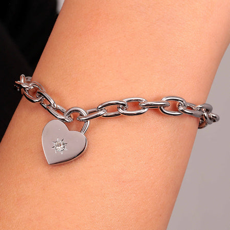 Bracciale MORELLATO donna Abbraccio acciaio cuore / lucchetto