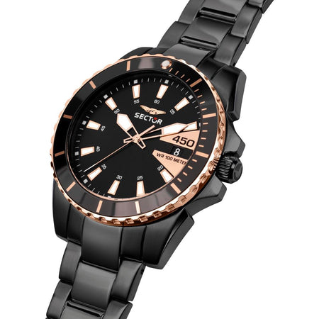 Orologio SECTOR uomo 450 datario acciaio total black