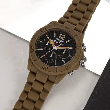 Orologio SECTOR uomo Diver 42 mm multi gomma marrone / nero