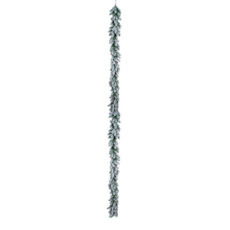 Boa natalizia "Innsbruck" in PVC effetto aghi di Pino color Verde Innevato decorazione Natalizia