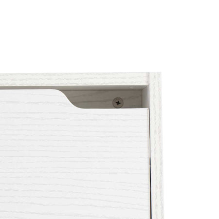 Scarpiera 3Ante Doppia Profondità Salvaspazio Bianco Frassinato 63x24H115cm mdf