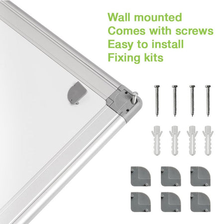 Lavagna Magnetica Laccata Bianca Cancellabile a Secco 90x180 cm