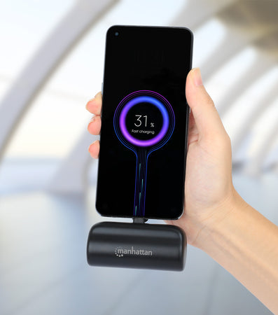 Power Bank PD 5000 mAh con Presa USB-C&trade Integrata 20W Nero