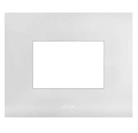 Placca Serie Smart44 in Metallo 3 Moduli Bianco Opaco