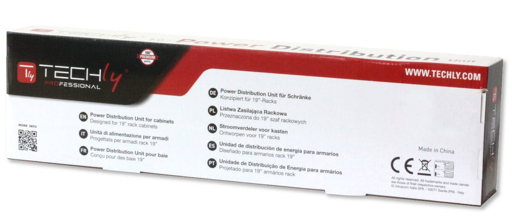 Multipresa Verticale 12 Posti da Rack 19'' con Magnetotermico Spina Italiana