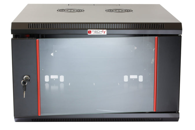 Armadio Rack 19'' a muro 12 unità sezione unica prof. 450mm Nero