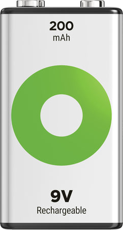 Blister 1 Batteria Ricaricabile 9V 200 mAh GP ReCyko