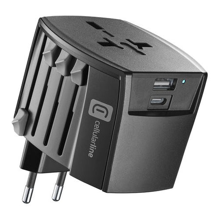 Adattatore da viaggio Cellular Line WTACHARGER20WK Nero