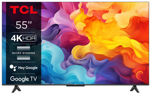 TCL P655 Serie P6 Smart TV Ultra HD 4K 55" 55P655, Dolby Audio, Controlli vocali, Google TV - (TCL P655 55P655 TV 139,7 cm (55")